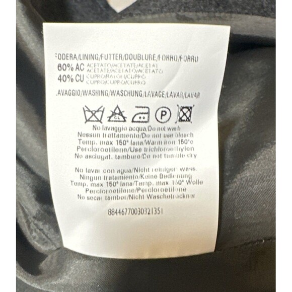 Zanella Women's Grey Wool Two Button Blazer Jacket Sz 12 Made in Italy - Picture 11 of 12